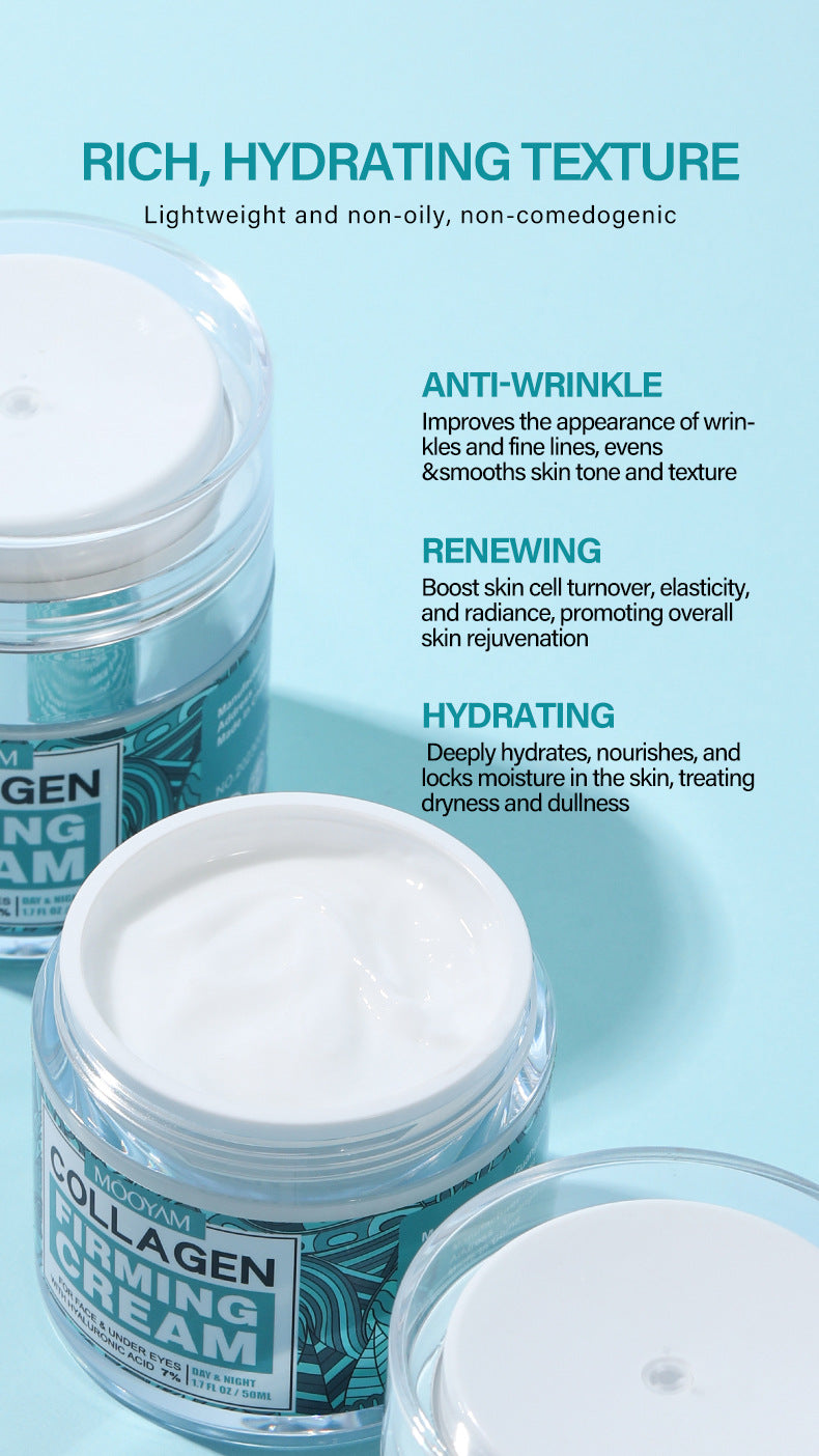 Anti-Wrinkle Face Cream Containing Hyaluronic Acid Hydrating High Moisturizing Fade French