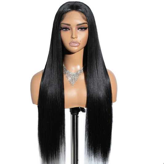 Ready To Wear Easy-Go Wig Bone Straight 13x4 Lace Frontal Wig Human Hair Preplucked 6x4 5x5 Transparent Lace Front Wig