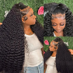 Hd Lace Wig 13x6 Human Hair Deep Wave Frontal Wig  Curly Wigs For Women Brazilian Hair 13x4 Water Wave Lace Front Wig