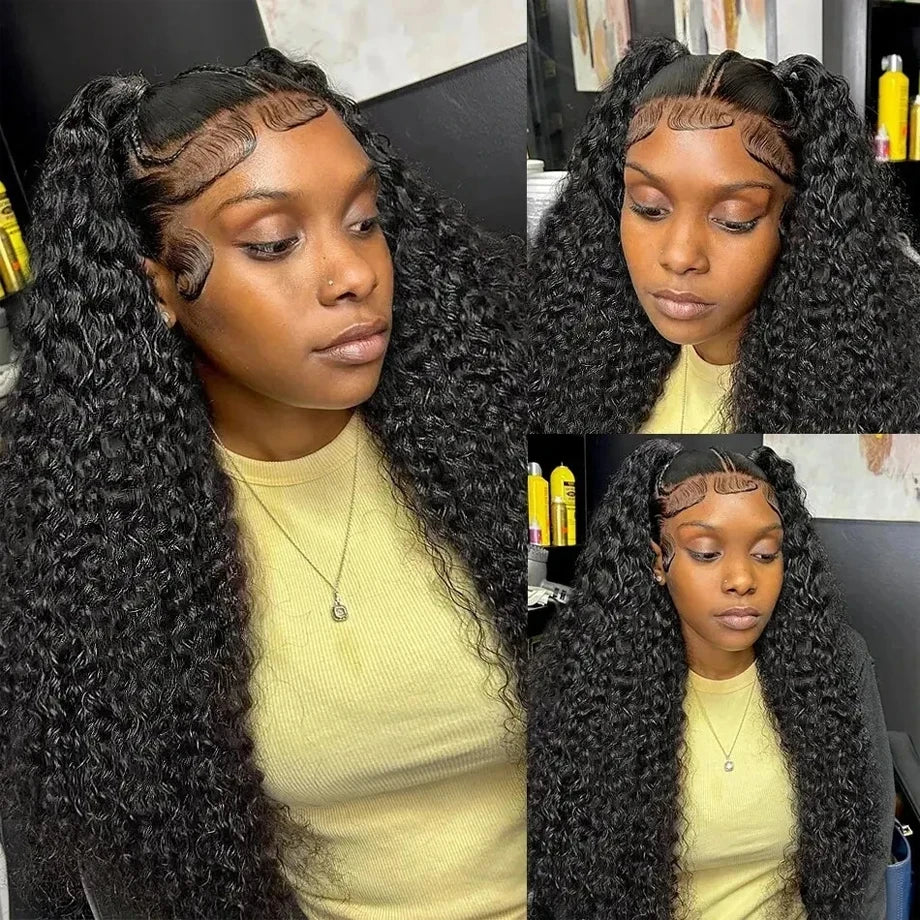 Hd Lace Wig 13x6 Human Hair Deep Wave Frontal Wig  Curly Wigs For Women Brazilian Hair 13x4 Water Wave Lace Front Wig