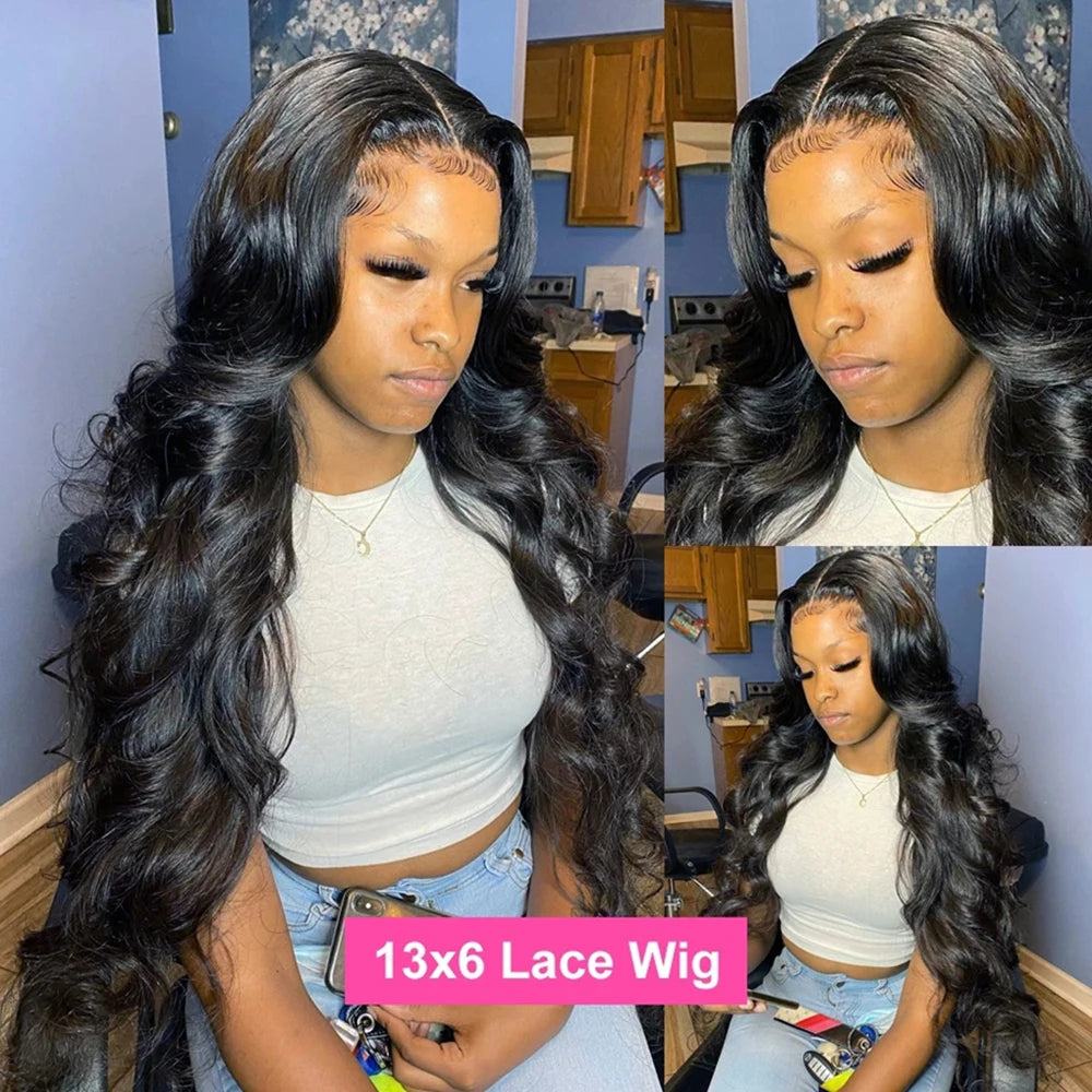 100% Human Hair Wigs Brazilian Body Wave Wig 13x4 13x6 Transparent Lace Front Human Hair Wigs For Women 360 Full Lace Wig