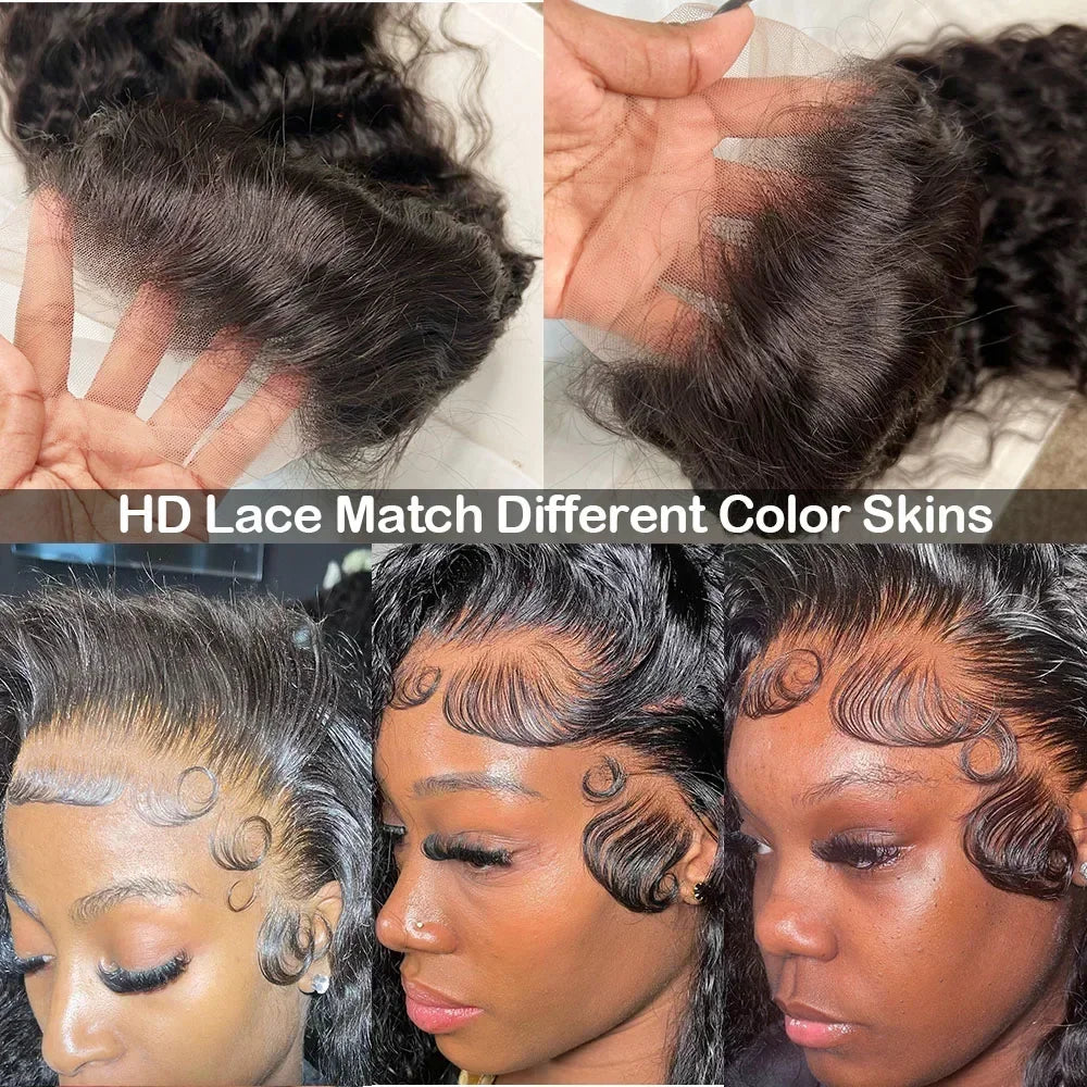 Hd Lace Wig 13x6 Human Hair Deep Wave Frontal Wig  Curly Wigs For Women Brazilian Hair 13x4 Water Wave Lace Front Wig