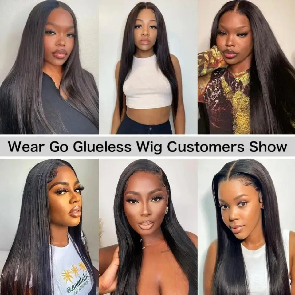 Ready to Wear Glueless Wig Straight 13x6 Transparent Lace Frontal Wig 30 34inches Human Hair Bone Straight 6x4 Lace Frontal Wigs