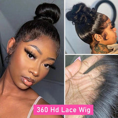 100% Human Hair Wigs Brazilian Body Wave Wig 13x4 13x6 Transparent Lace Front Human Hair Wigs For Women 360 Full Lace Wig