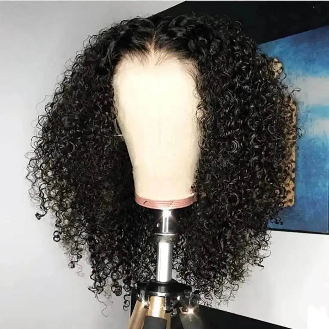 Kinky Curly Human Hair Wigs Pre Plucked Lace Frontal Wig Natural Color 100% Human Hair Jerry Curly Lace Front Wig